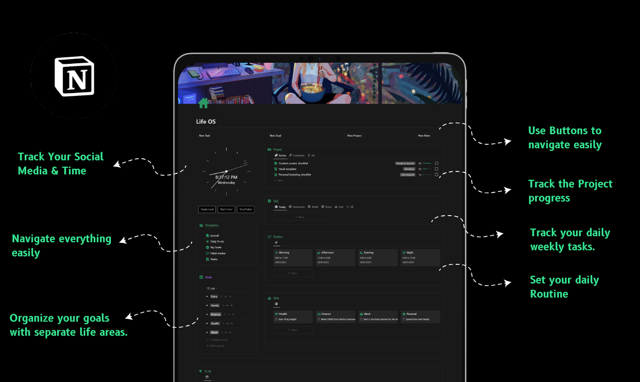 Life OS Dashboard gallery image