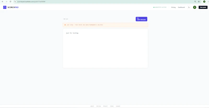 ScorchPad screenshot 3
