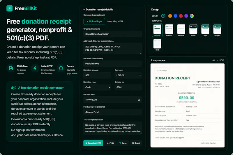 FreeBillKit screenshot 7