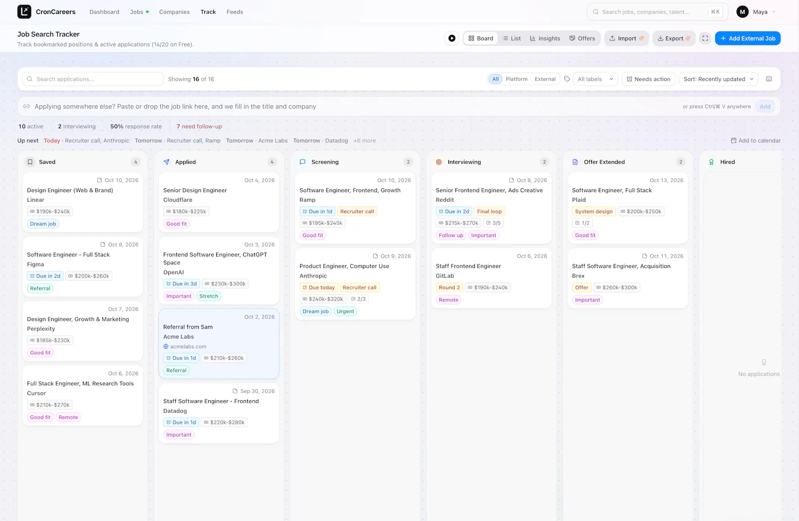 Cron Careers  screenshot 2