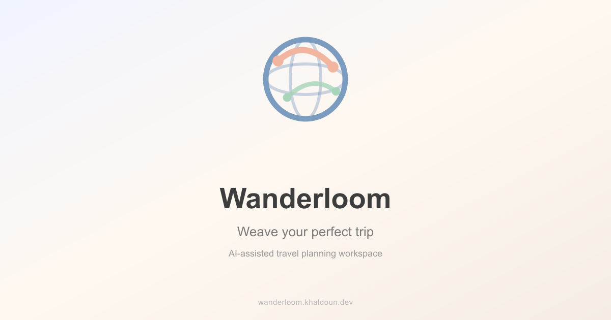 Wanderloom - Main product screenshot demonstrating key features and user interface
