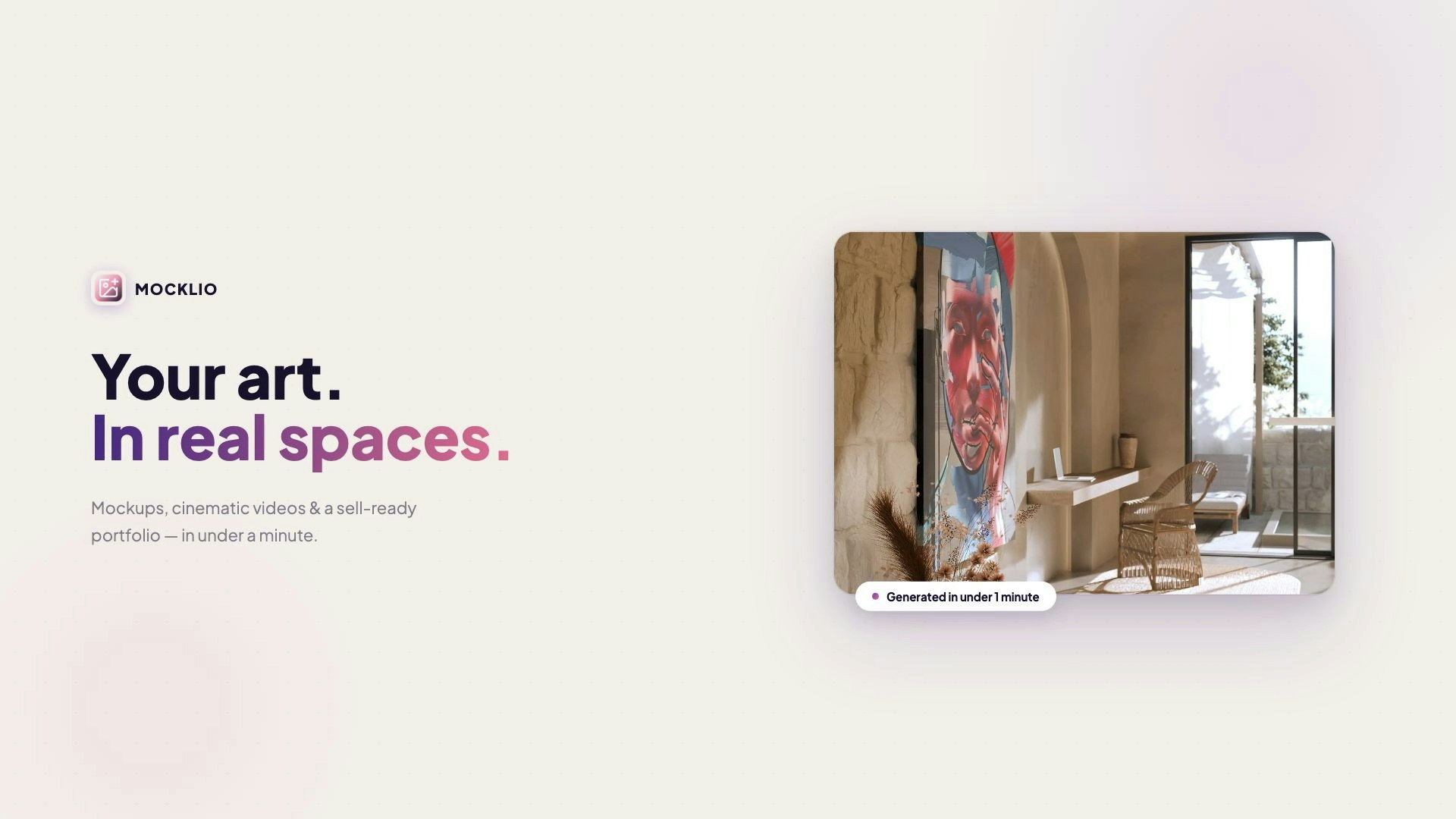 MOCKLIO | Art Mockup & Video Generator gallery image