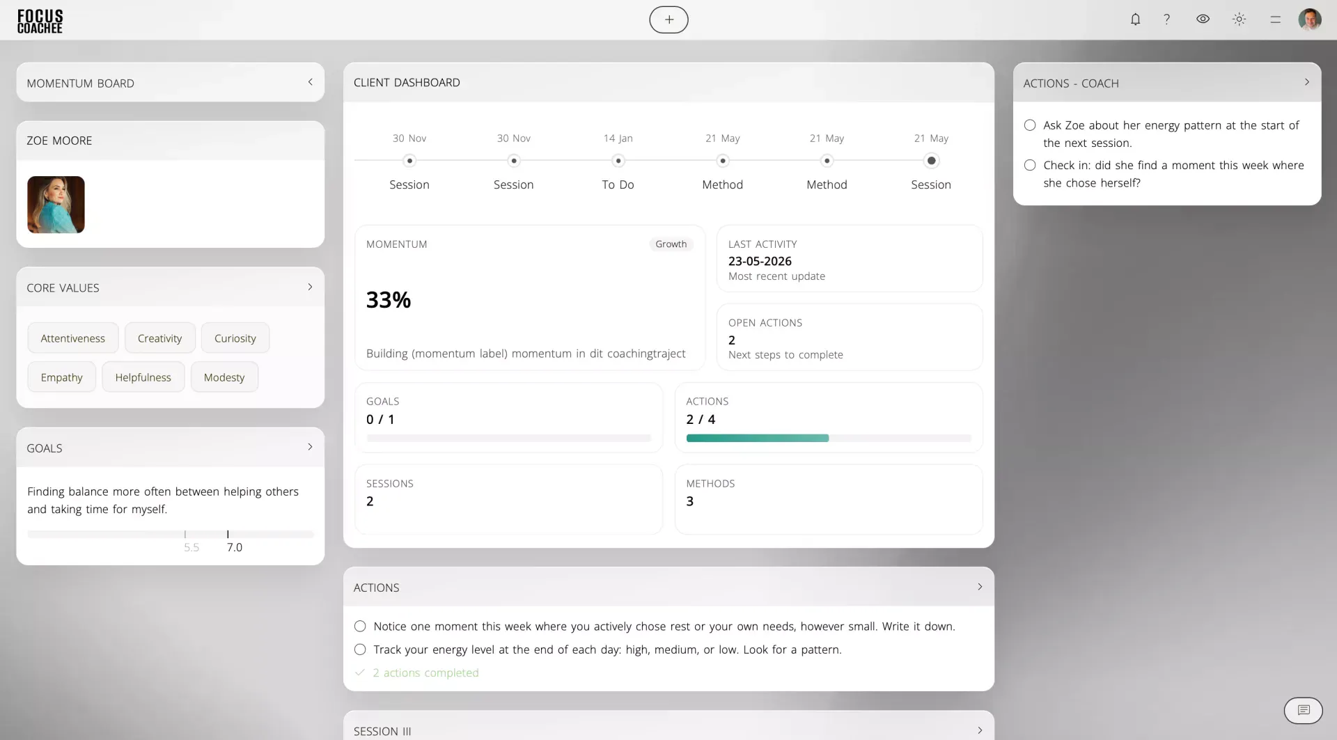 FocusCoachee screenshot
