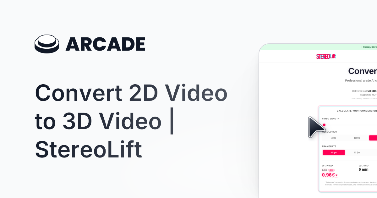 StereoLift 2D to 3D video conversion gallery image