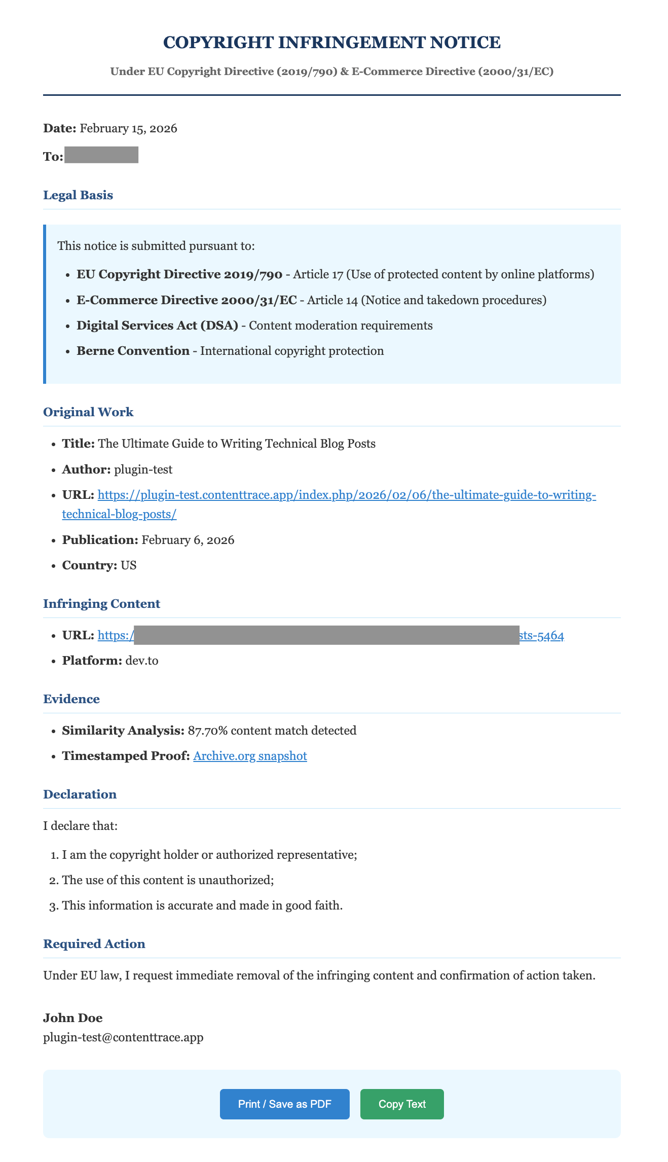 ContentTrace - Screenshot 4 showing product features and functionality