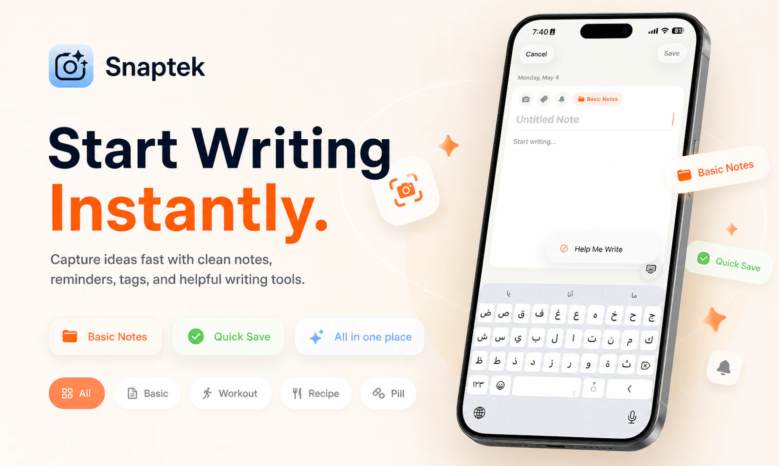 Snaptek - AI Notes & Tracking screenshot 6