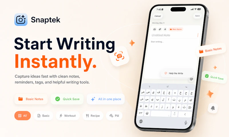 Snaptek - AI Notes & Tracking screenshot 6
