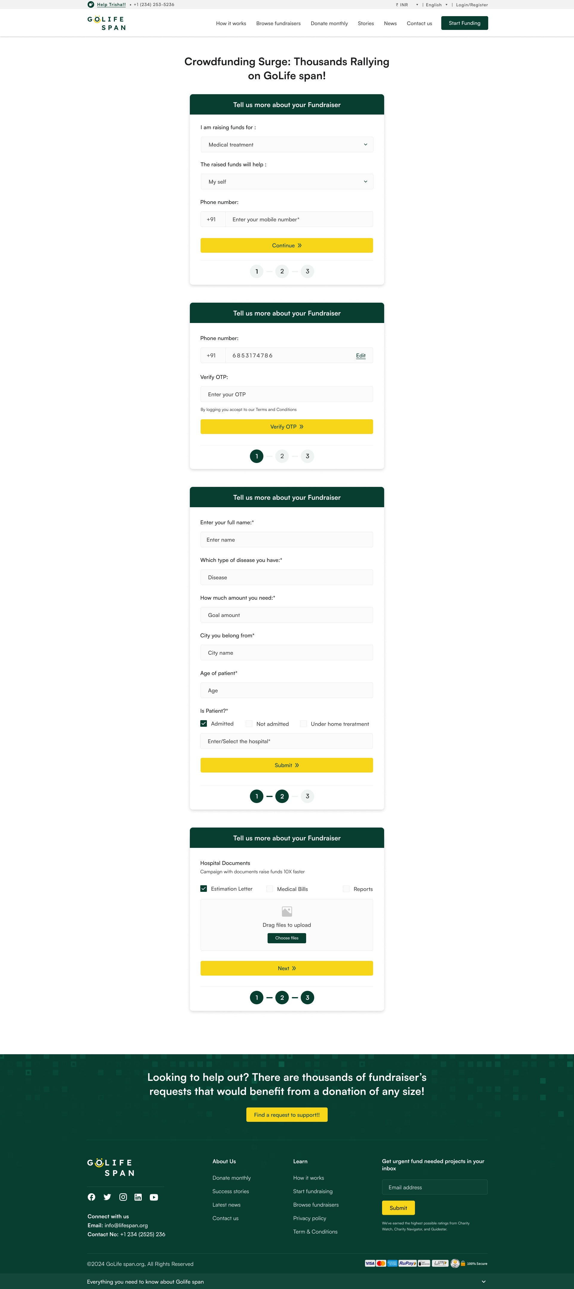 Golife Fundraising Website Template HTML gallery image