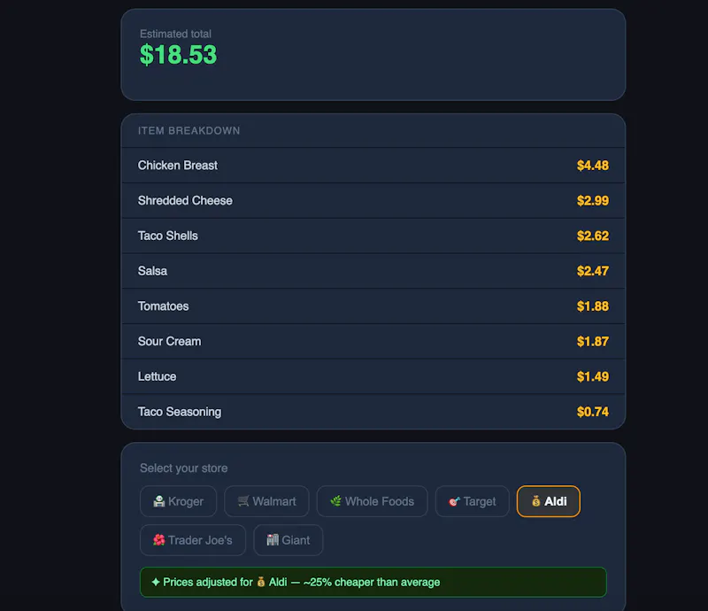 SmartCart — Grocery Lists That Think screenshot 6