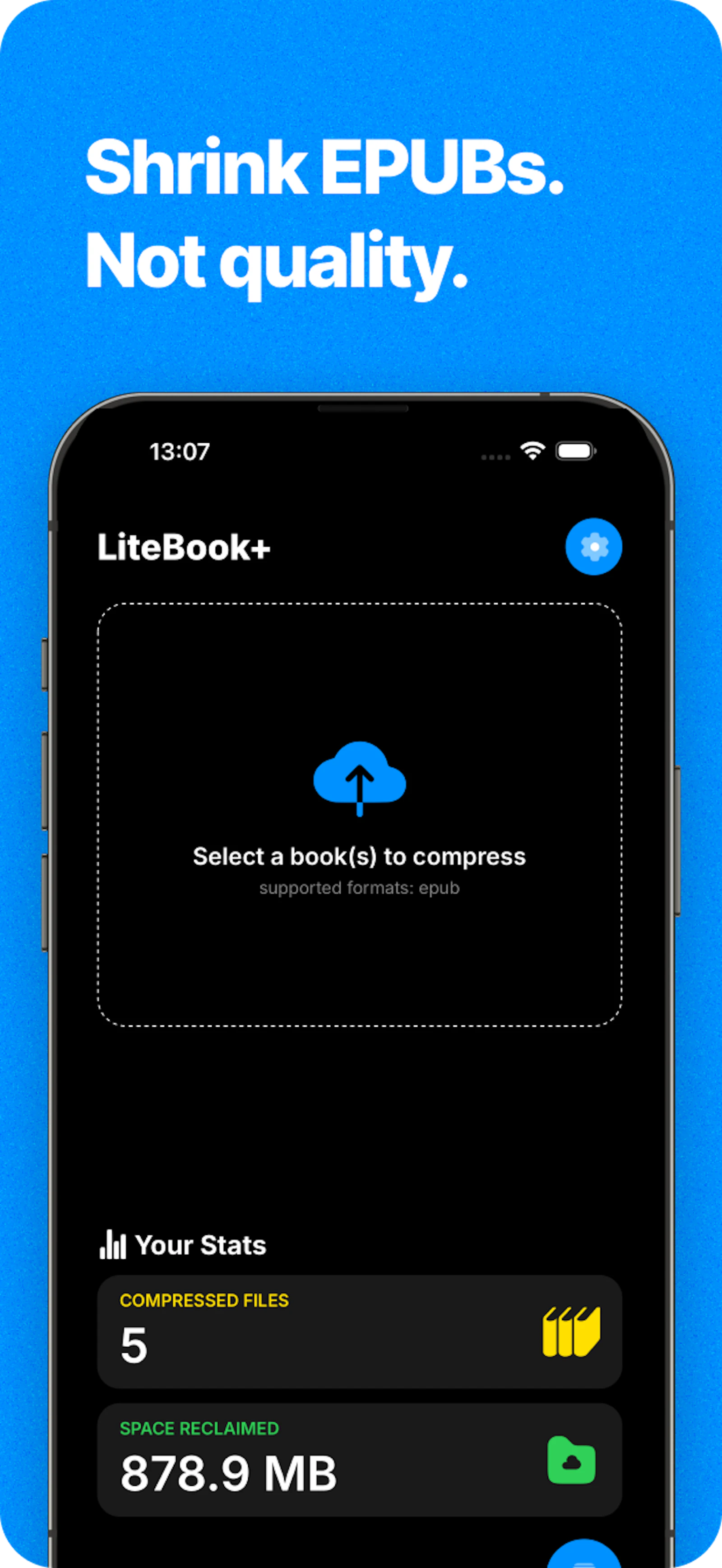 EPUB Compressor screenshot 1