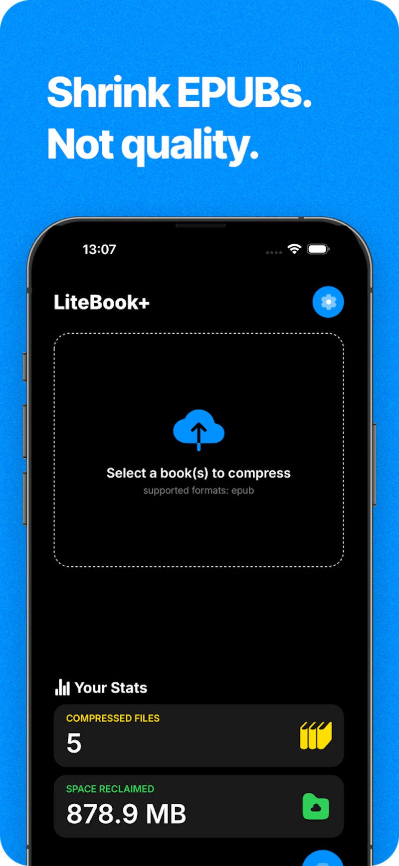 EPUB Compressor screenshot 1