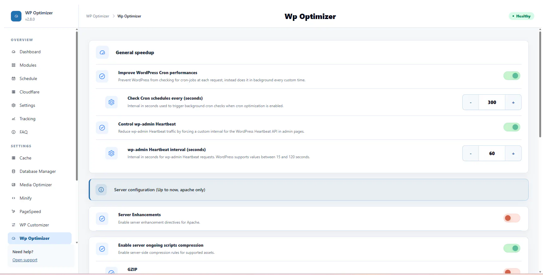 WP-Optimizer gallery image