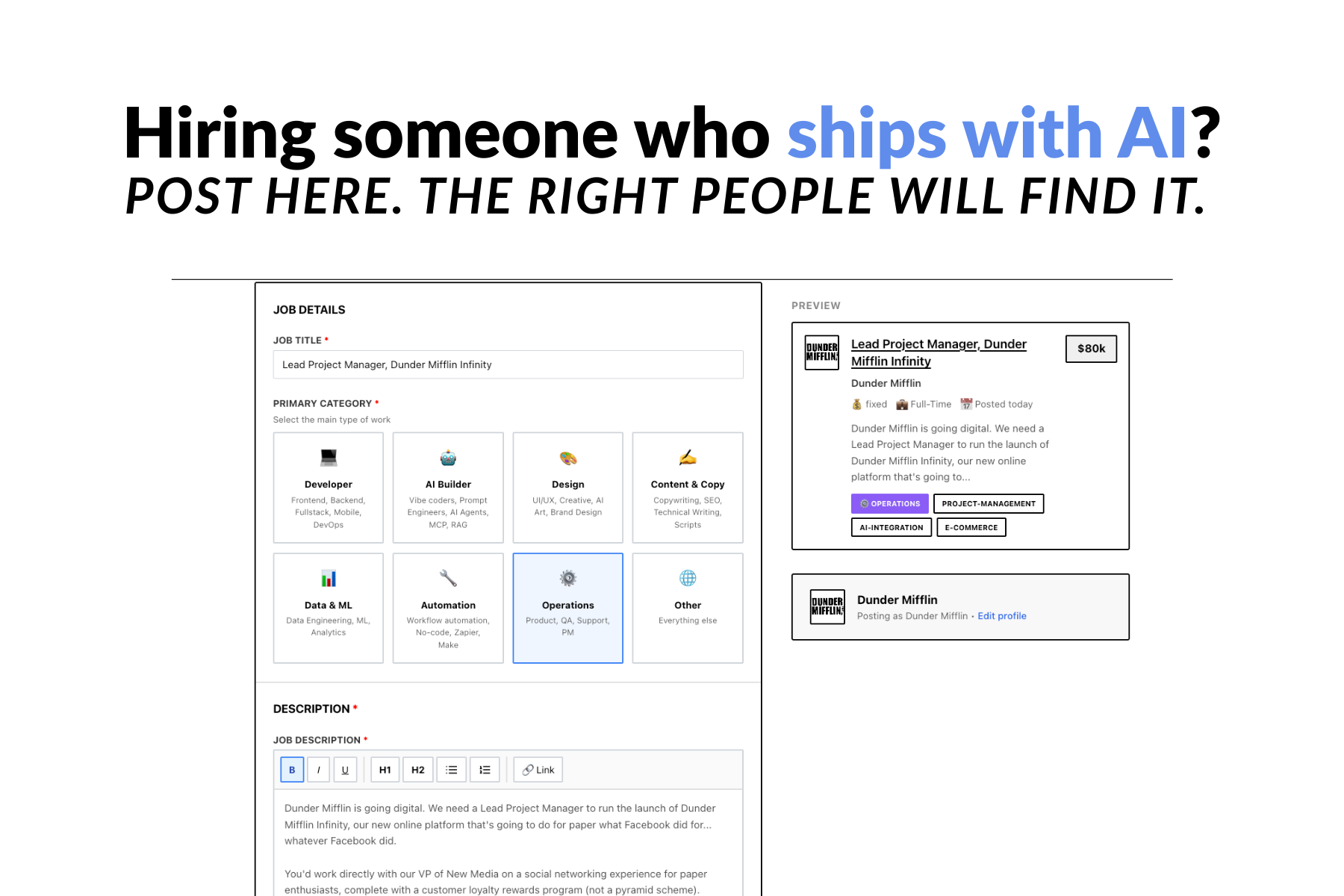 Vibe Code Jobs - Screenshot 4 showing product features and functionality