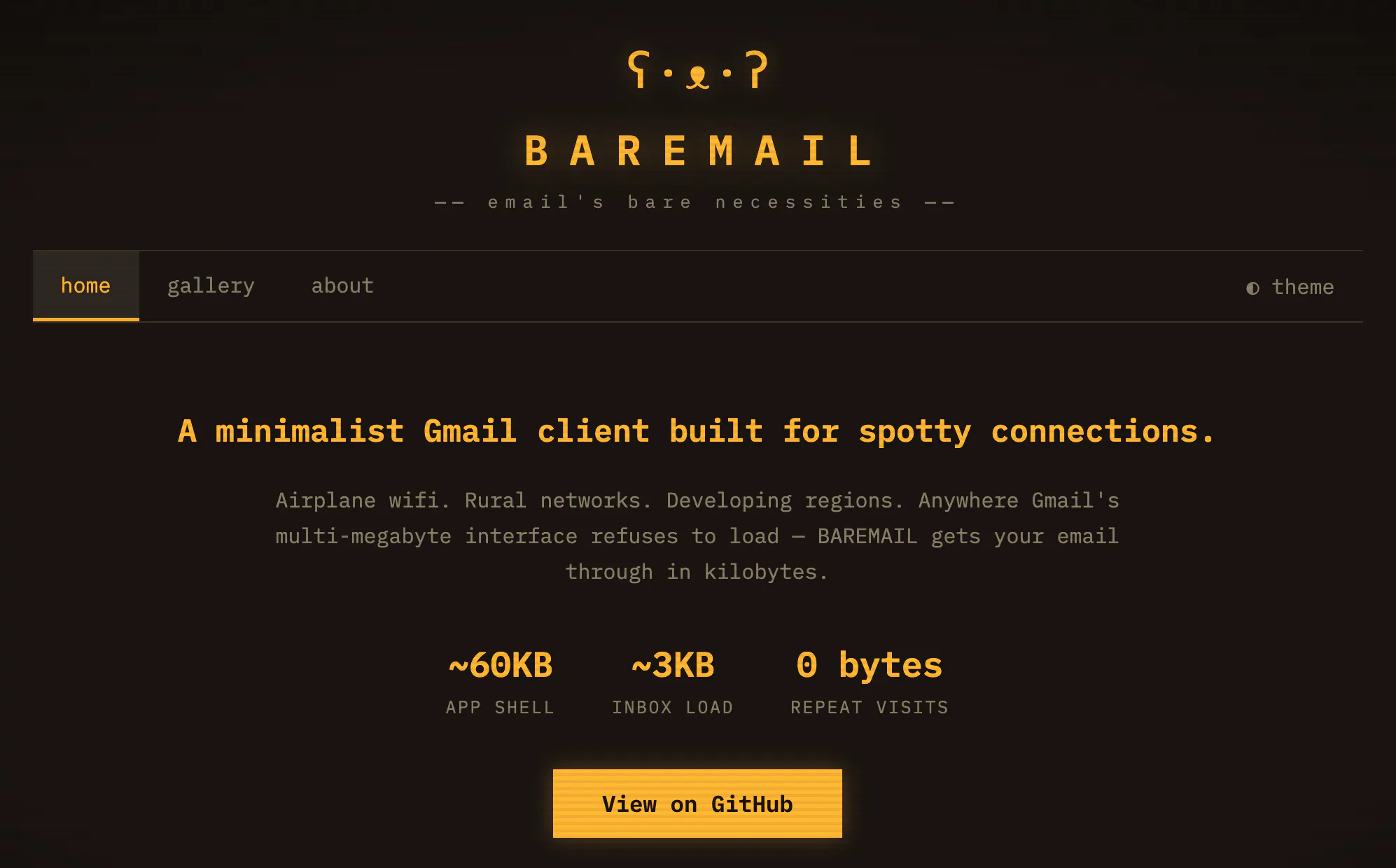 BAREMAIL ʕ·ᴥ·ʔ product banner