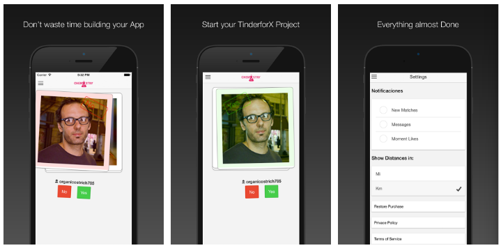 Firebase 3 Tinder for X Starter gallery image