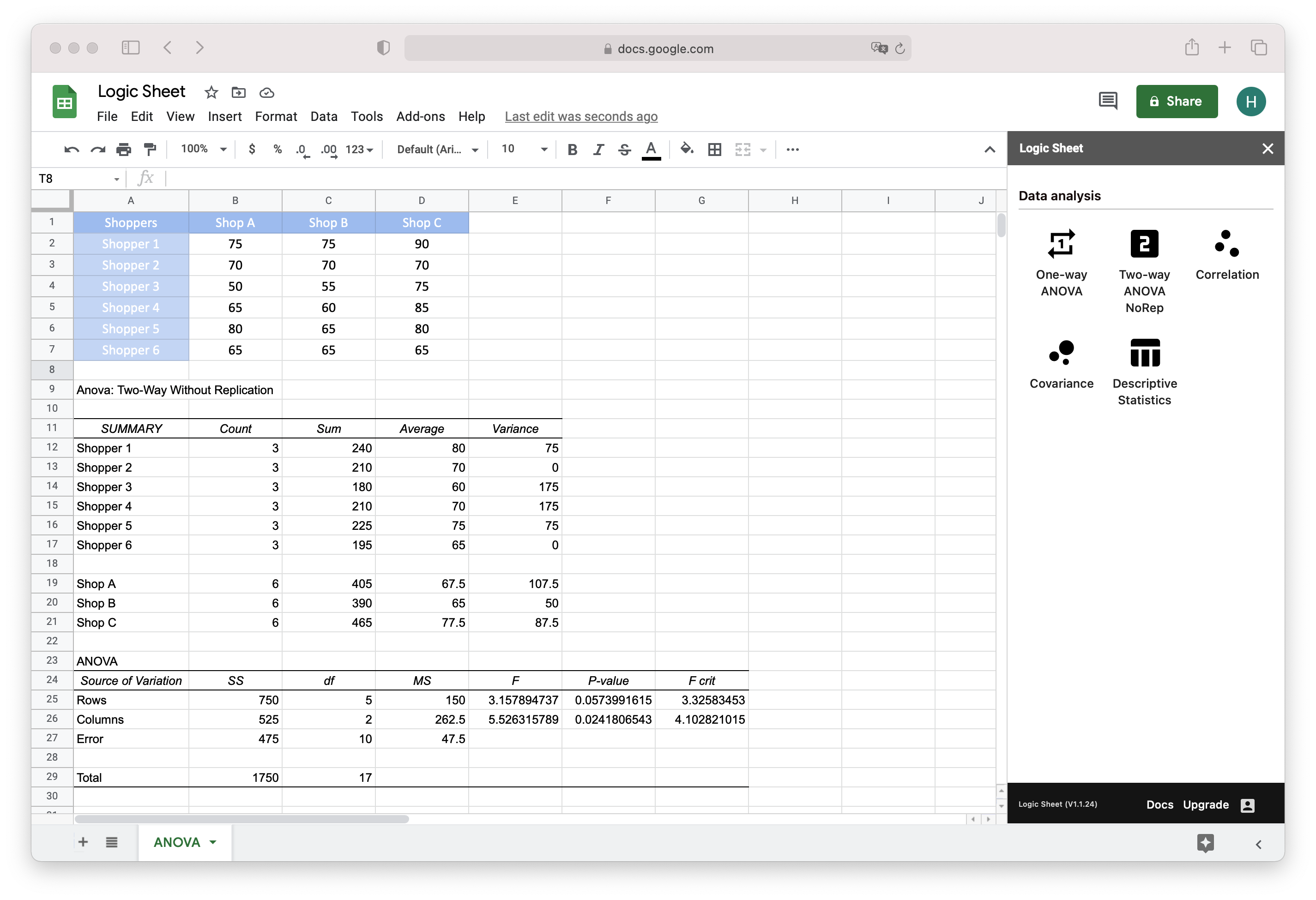 Logic Sheet gallery image