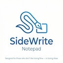 SideWrite Notepad - Main product screenshot demonstrating key features and user interface