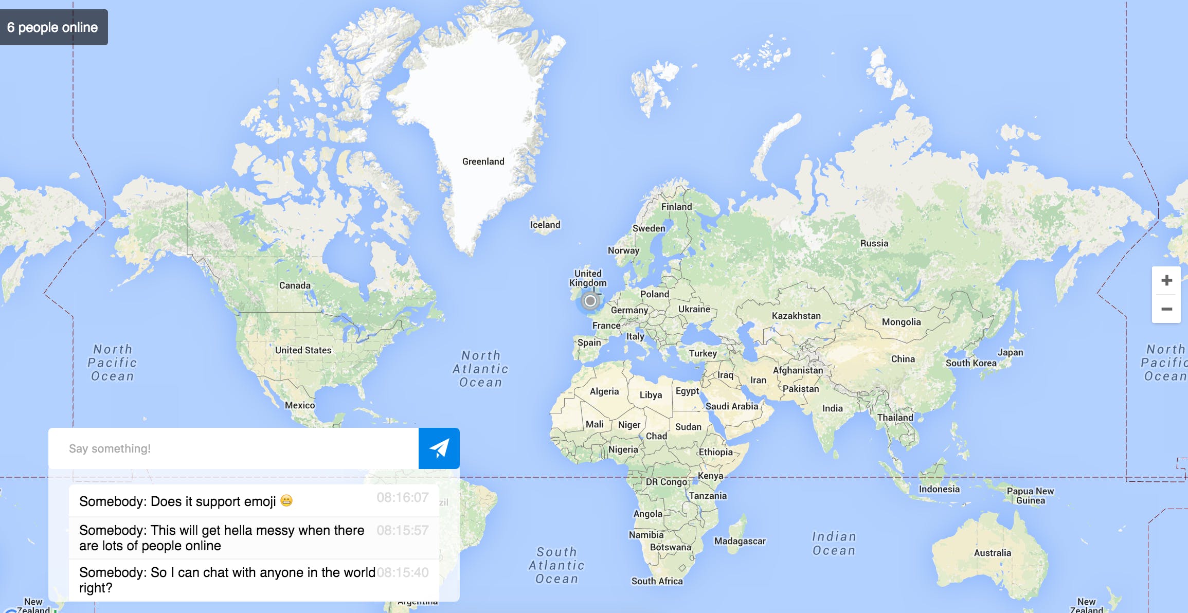 google maps chat