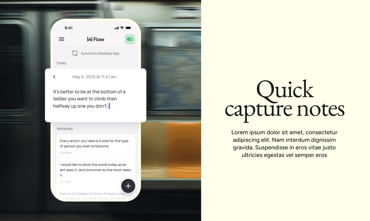 Mídia 7 de Fluxo wispr para iOS - Escrita de voz-agora no iPhone