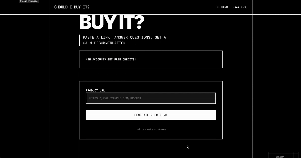 Should I Buy It - Main product screenshot demonstrating key features and user interface