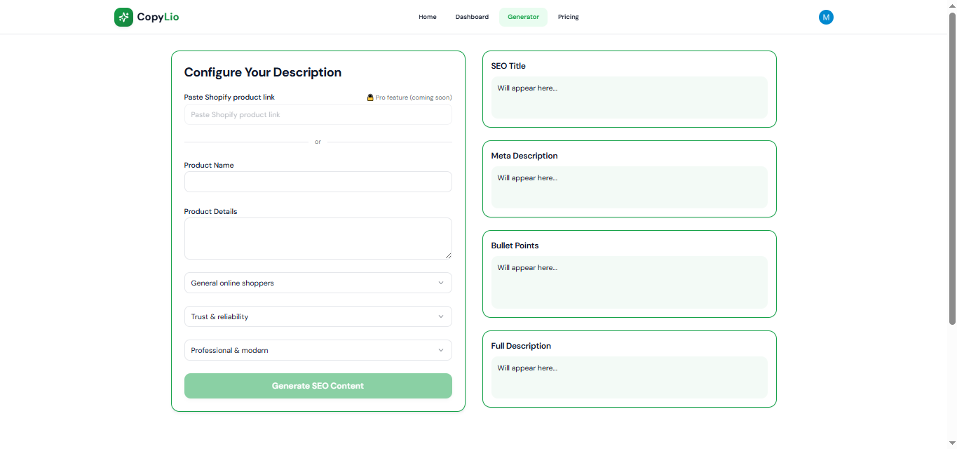 CopyLio - Screenshot 2 showing product features and functionality