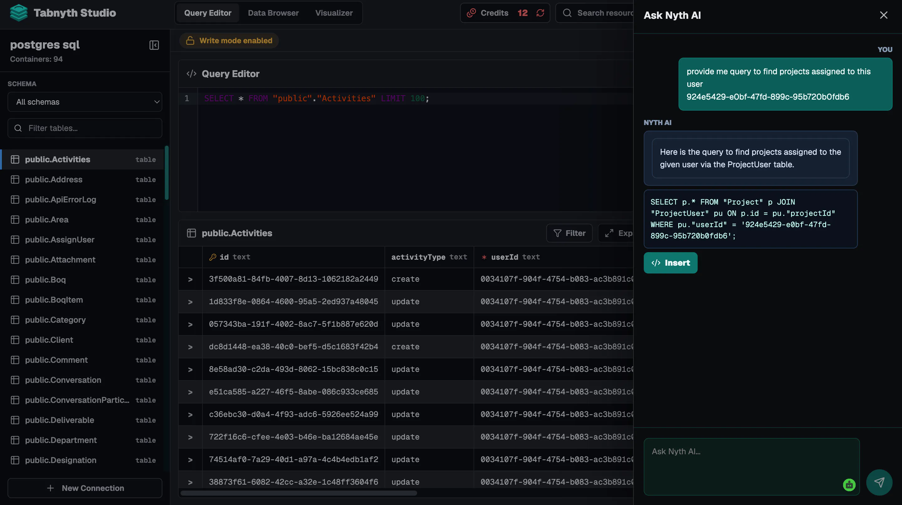 The DB studio that lives in codebase gallery image