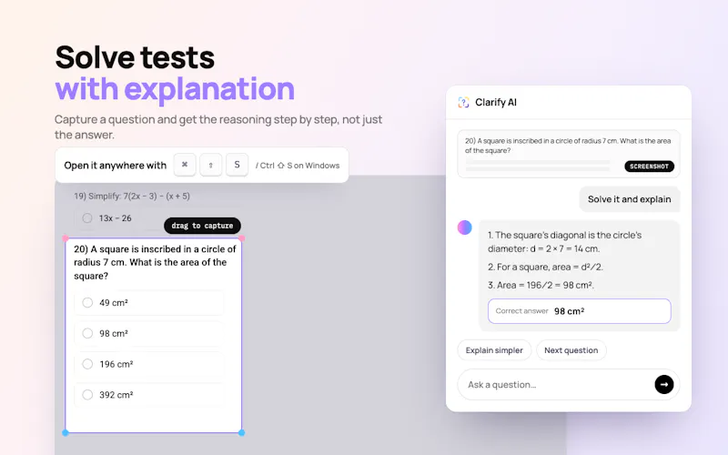 Clarify AI: Screen Answers screenshot 2