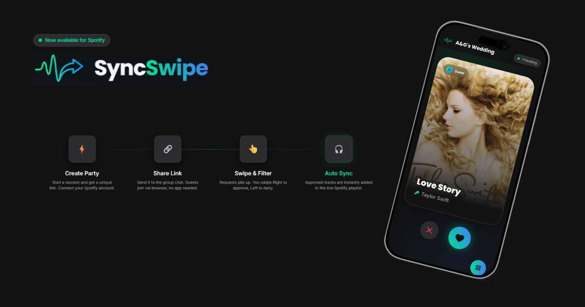 SyncSwipe - Main product screenshot demonstrating key features and user interface