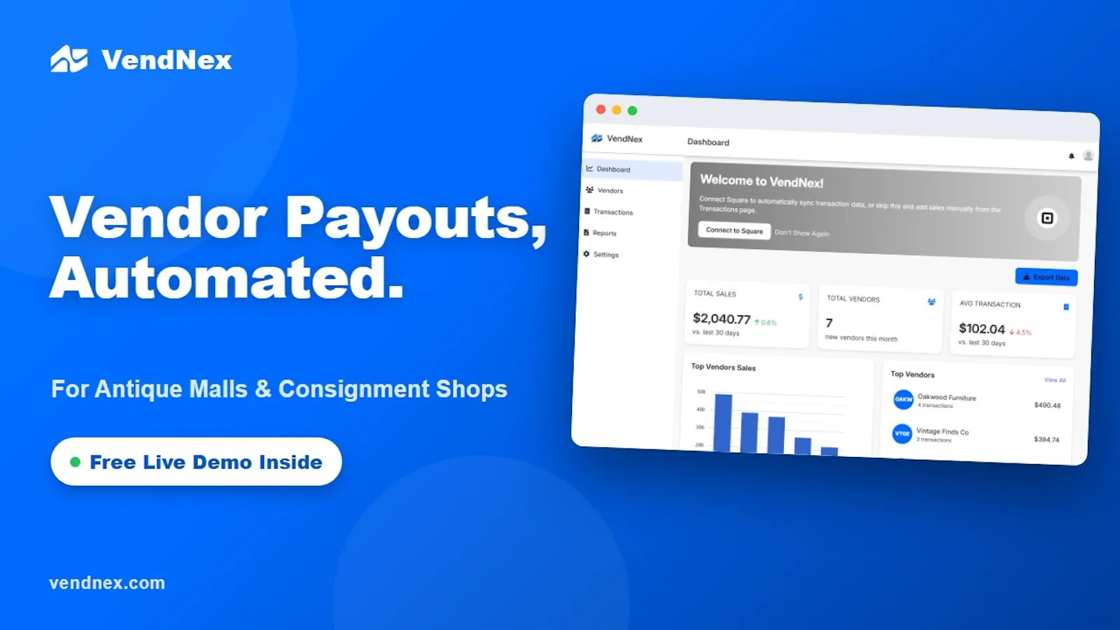 VendNex Launch screenshot 1 (video preview)