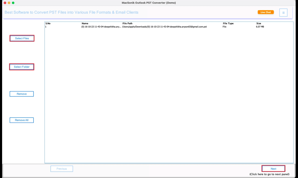 MacSonik PST to PDF Converter gallery image
