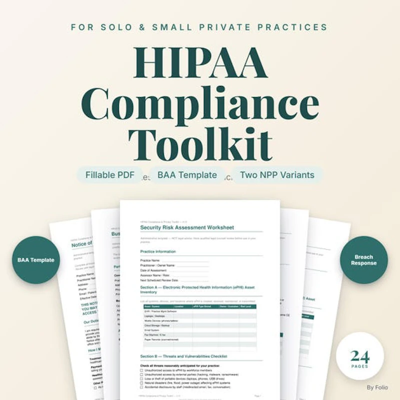 Folio HIPAA Compliance & Privacy Toolkit screenshot 1