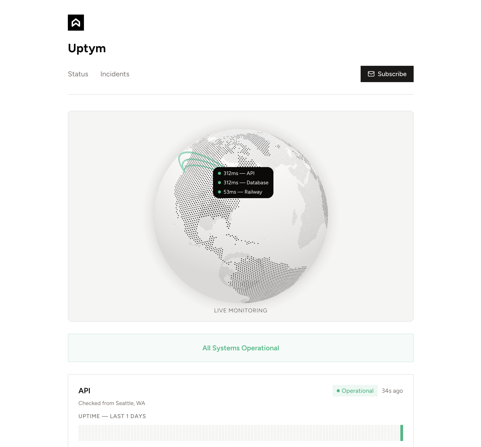 Uptym - Screenshot 3 showing product features and functionality