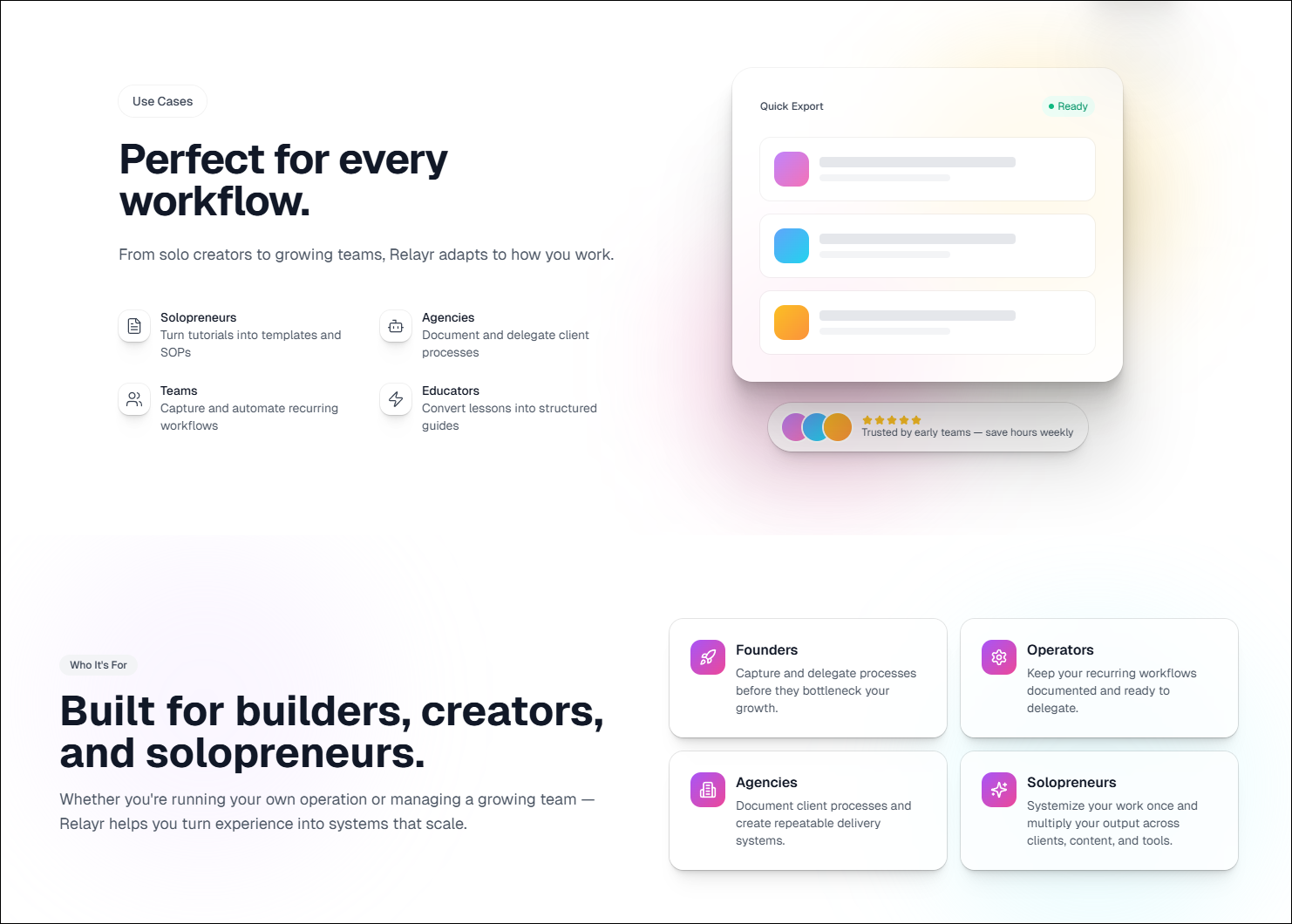 Relayr - Screenshot 2 showing product features and functionality
