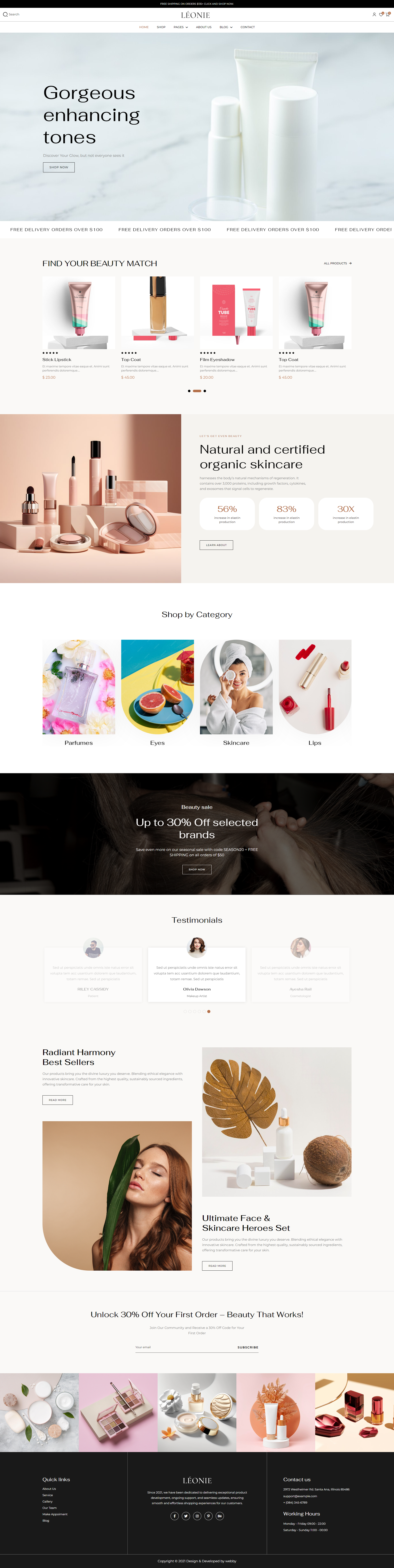 Leonie: Beauty Salon Website Template media 2