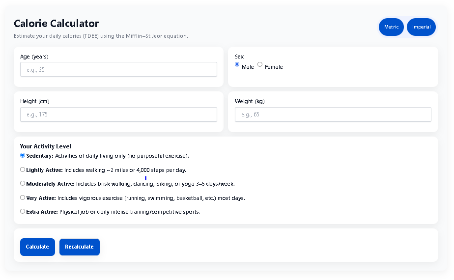 Calorie Calculator by Needfuly - Screenshot 2 showing product features and functionality