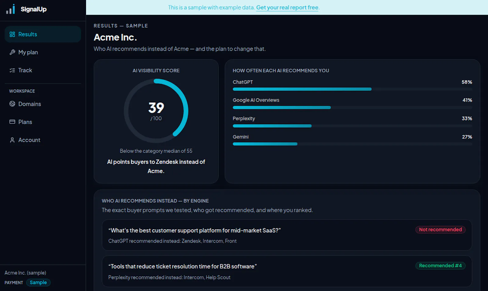 SignalUp screenshot 2
