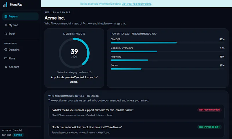 SignalUp screenshot 2