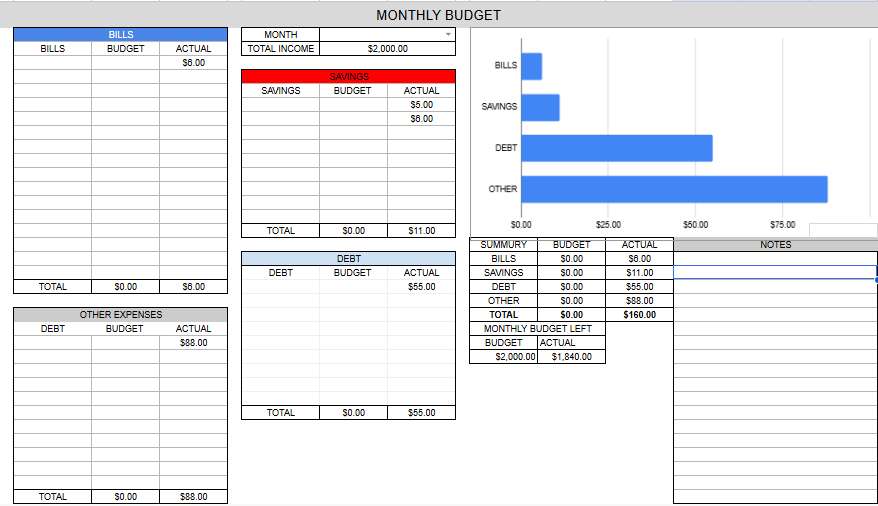 Mini income expenses tracker 