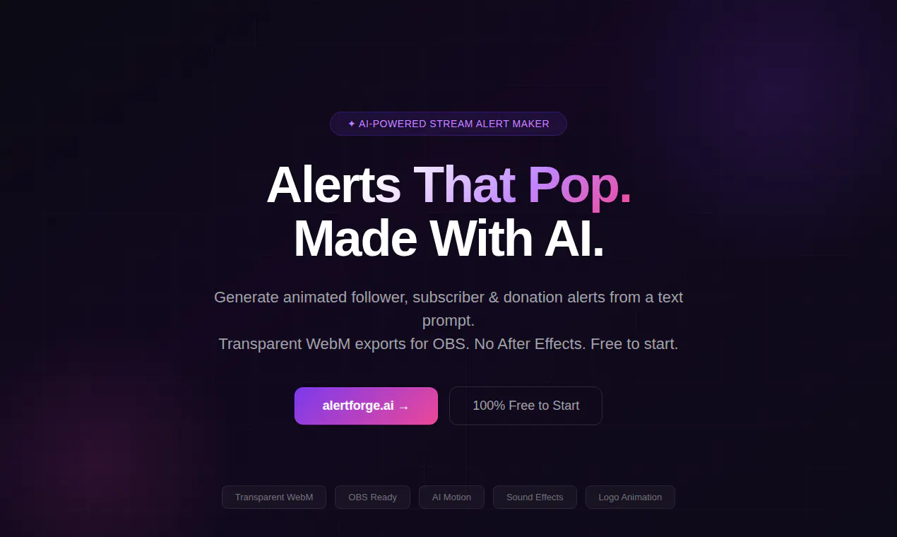 AlertForge 제품 배너