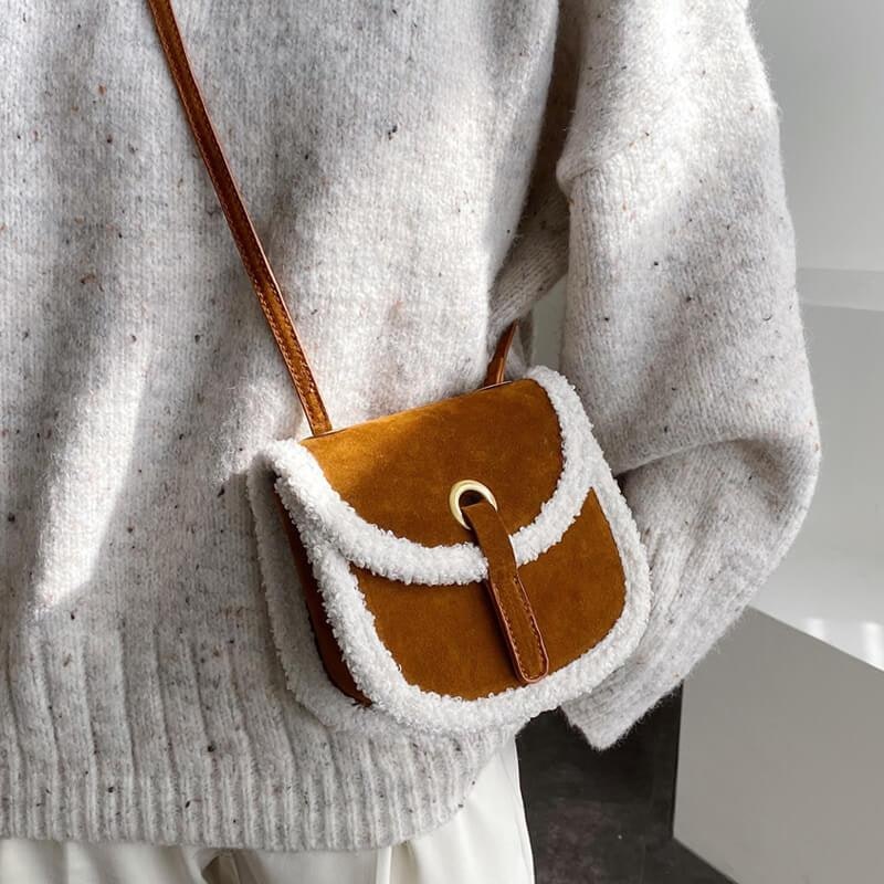 A plush messenger bag gallery image