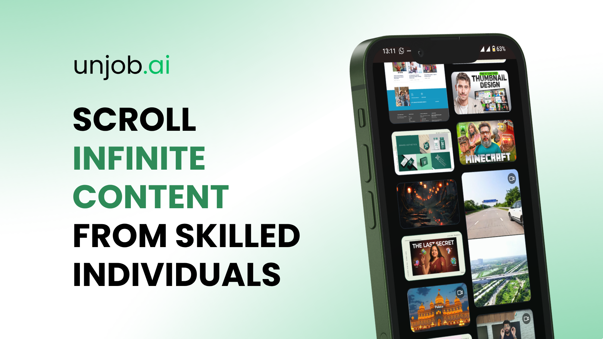Unjob.ai - Screenshot 2 showing product features and functionality