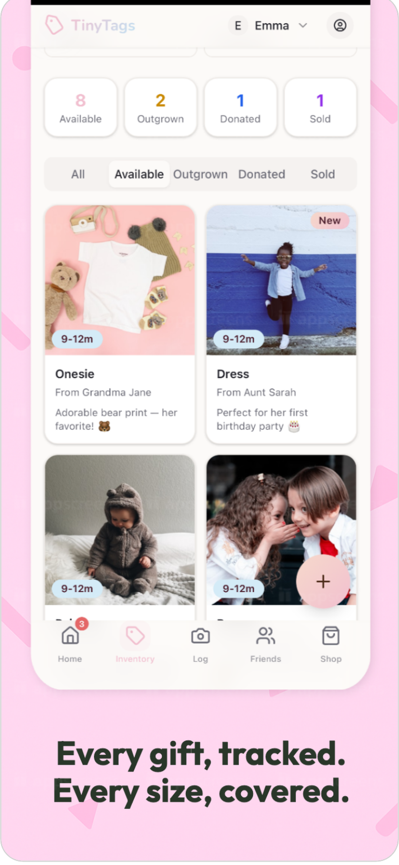 TinyTags: Baby Clothing Gift Tracker gallery image