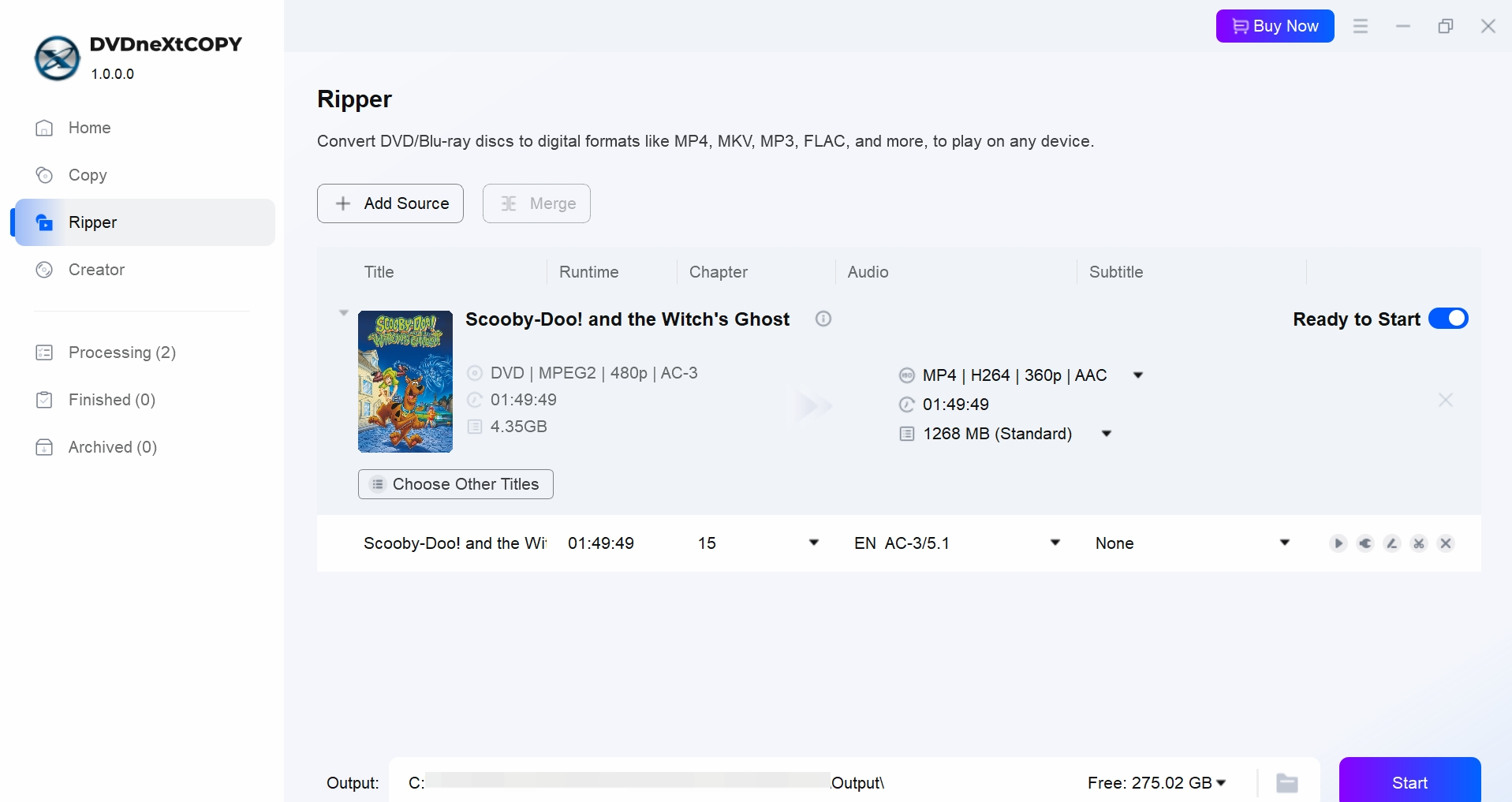 Media DVDNEXTCOPY DVD RIPPER - Tukar dan RIP DVD ke format video/audio 2