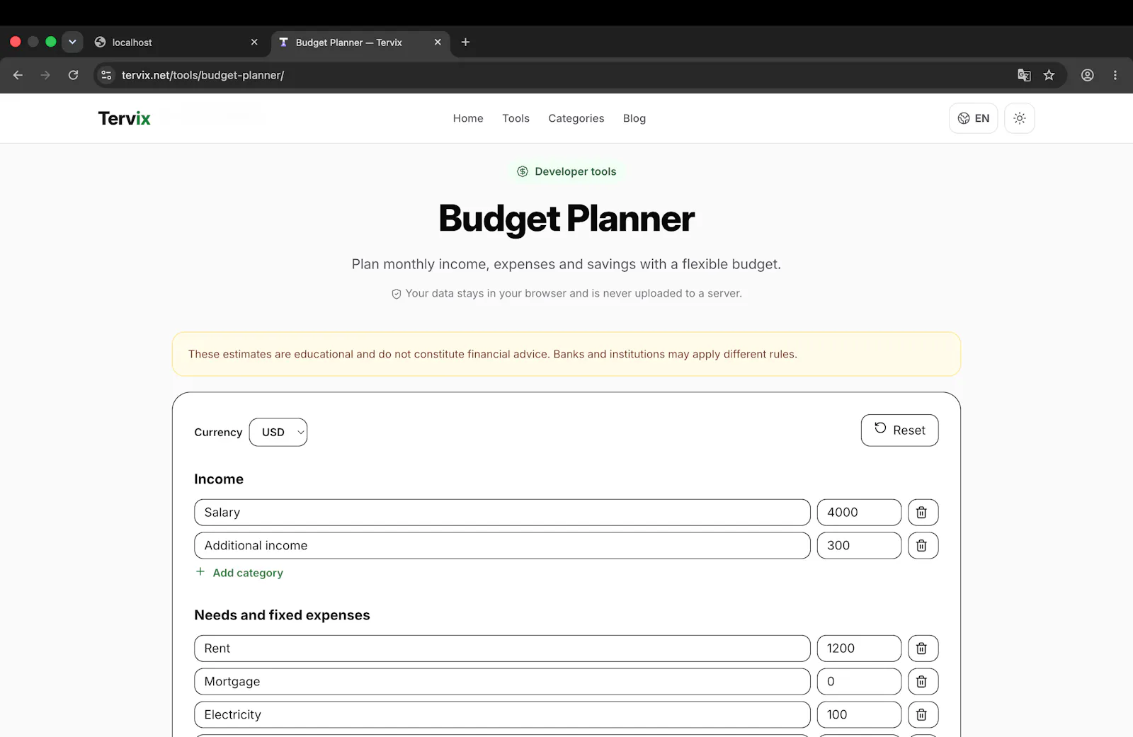 Tervix — Free Online Tools screenshot 3