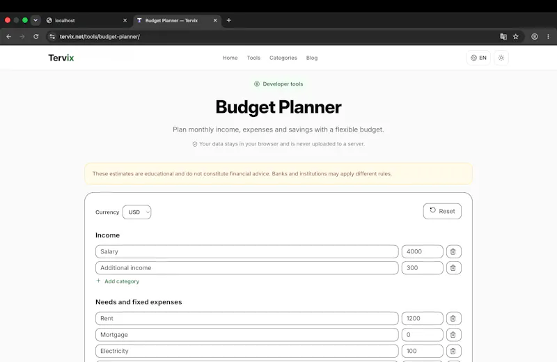 Tervix — Free Online Tools screenshot 3