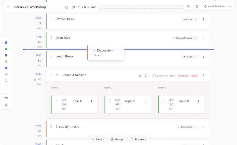 Sessionplan screenshot 2