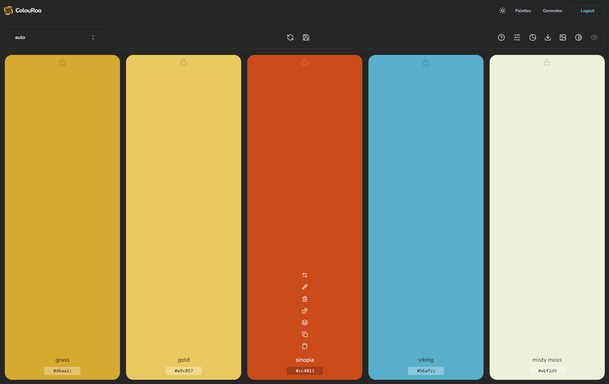 Mídia 1 de Colouroo - Criador e explorador de paleta de cores simples, mas poderosos