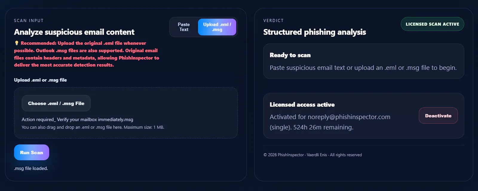 PhishInspector screenshot 4