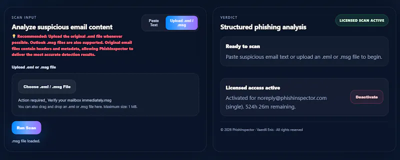 PhishInspector screenshot 4