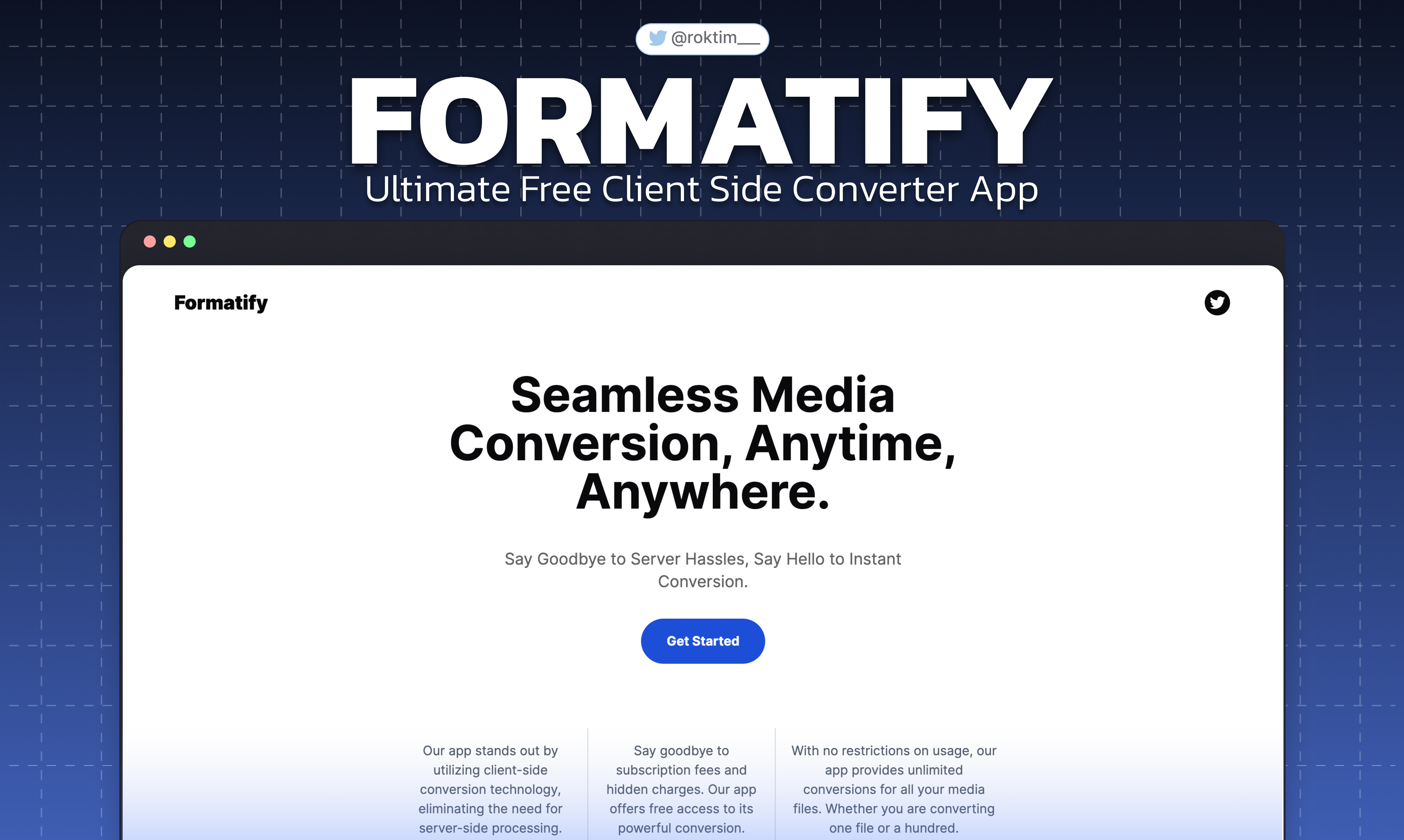 startuptile Formatify-Ultimate free client side converter app